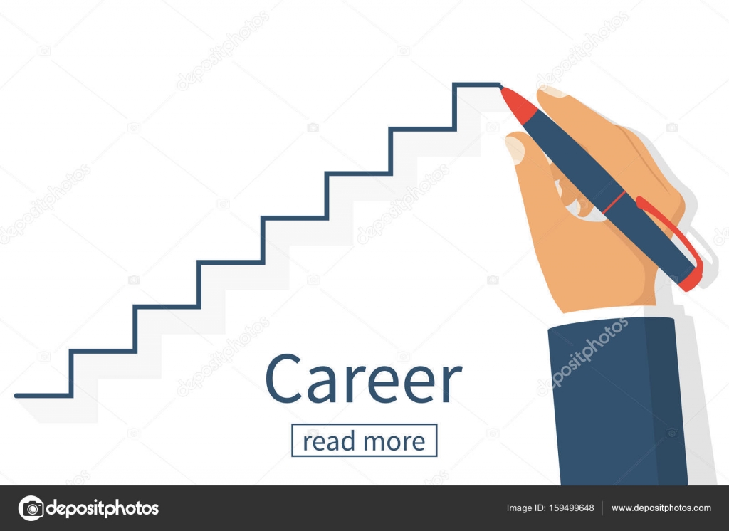 1024x746 Human Drawing Career Ladder Stock Vector