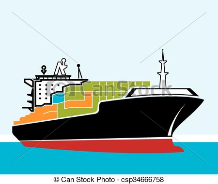 450x381 Cargo Ship Clipart Vector