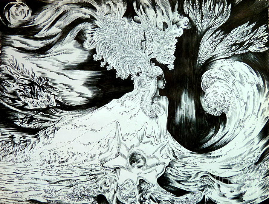 900x685 Caribbean Fantasy Drawing By Anna Duyunova