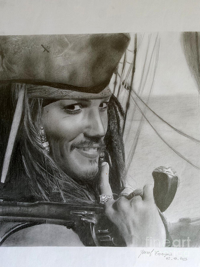 675x900 Pencil Drawing Pirate Of The Caribbean Johnny Depp Drawing By Imad Elm