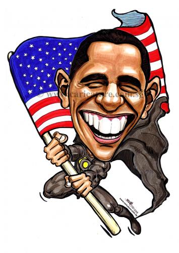 355x500 Cartoon Caricatures Cartoon Caricature Of Barack Obama (Medium