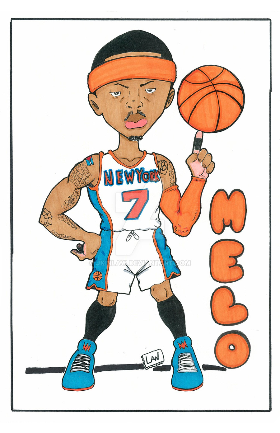 900x1391 Carmelo Anthony Ver 2.0 By Jkinlaw