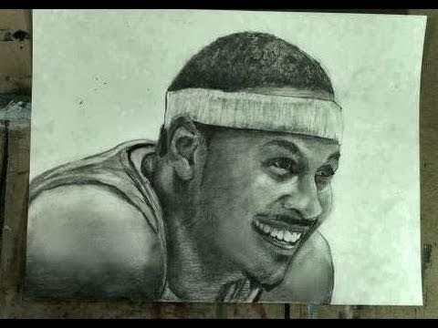 480x360 How To Draw Carmelo Anthony Step By Step Portrait Hd