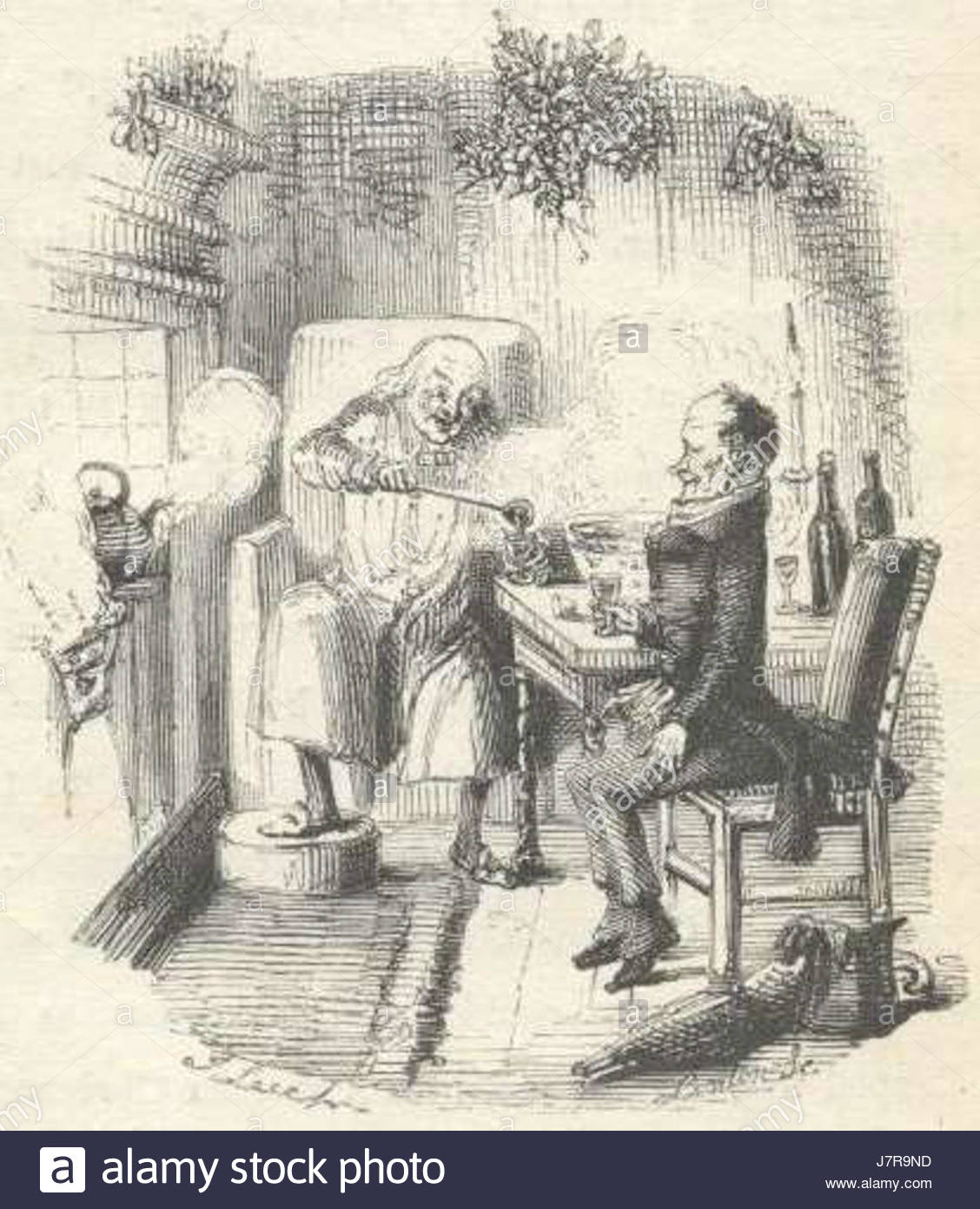 1128x1390 A Christmas Carol Scrooge And Bob Cratchit Stock Photo 142498089
