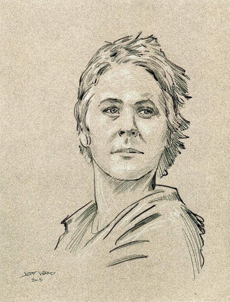 763x1000 Carol From The Walking Dead Drawing By Jeff Ward