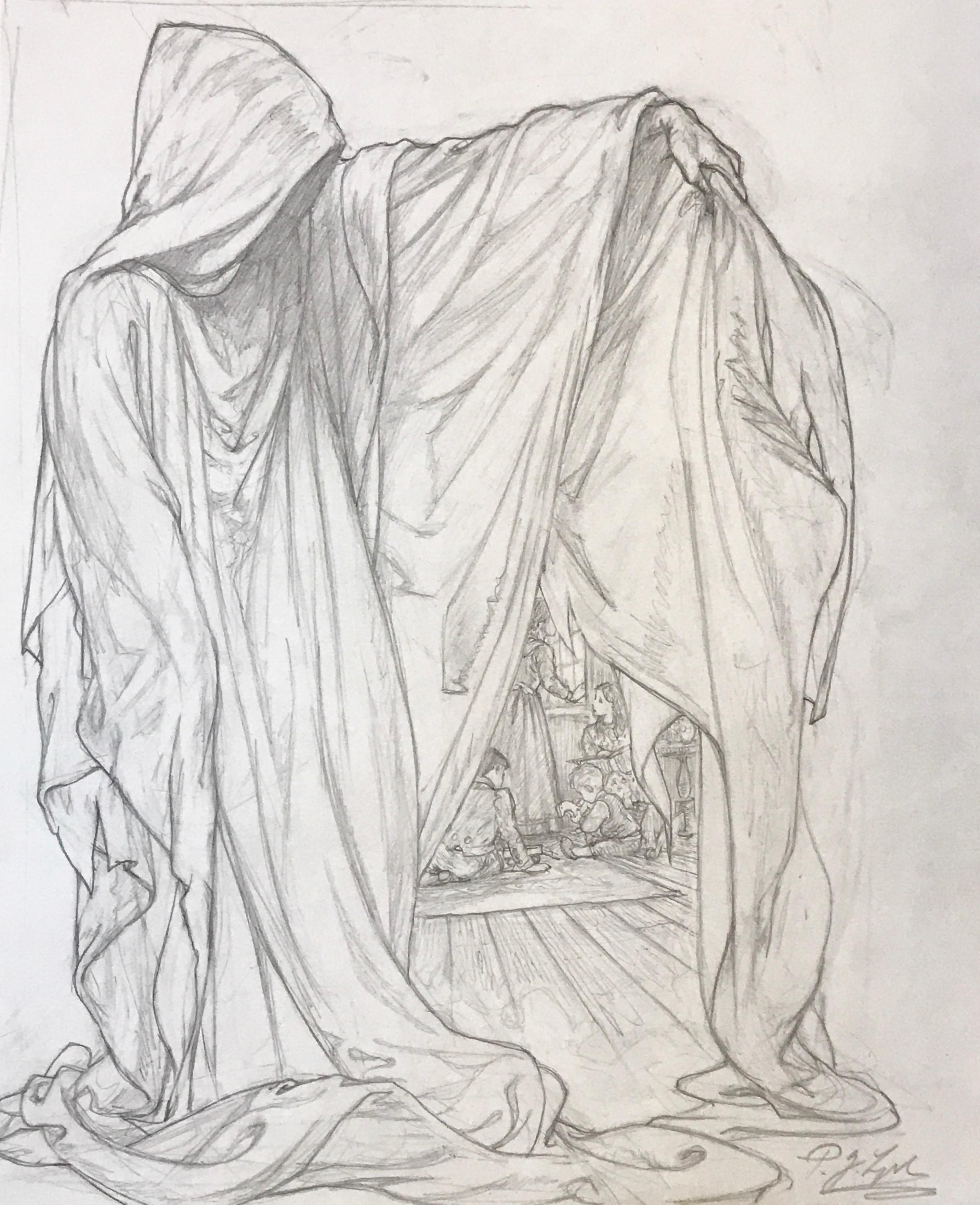 2865x3522 Pj Lynch Gallery Signed Original Drawing For A Christmas Carol