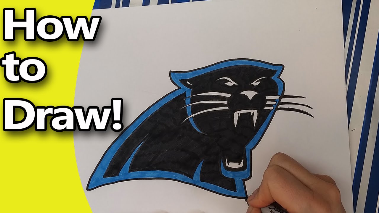 1280x720 How To Draw The Carolina Panthers Logo Step By Step By Hand