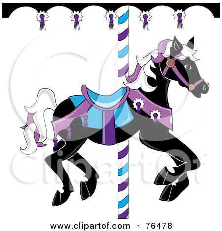 450x470 Royalty Free (Rf) Carousel Horse Clipart, Illustrations, Vector