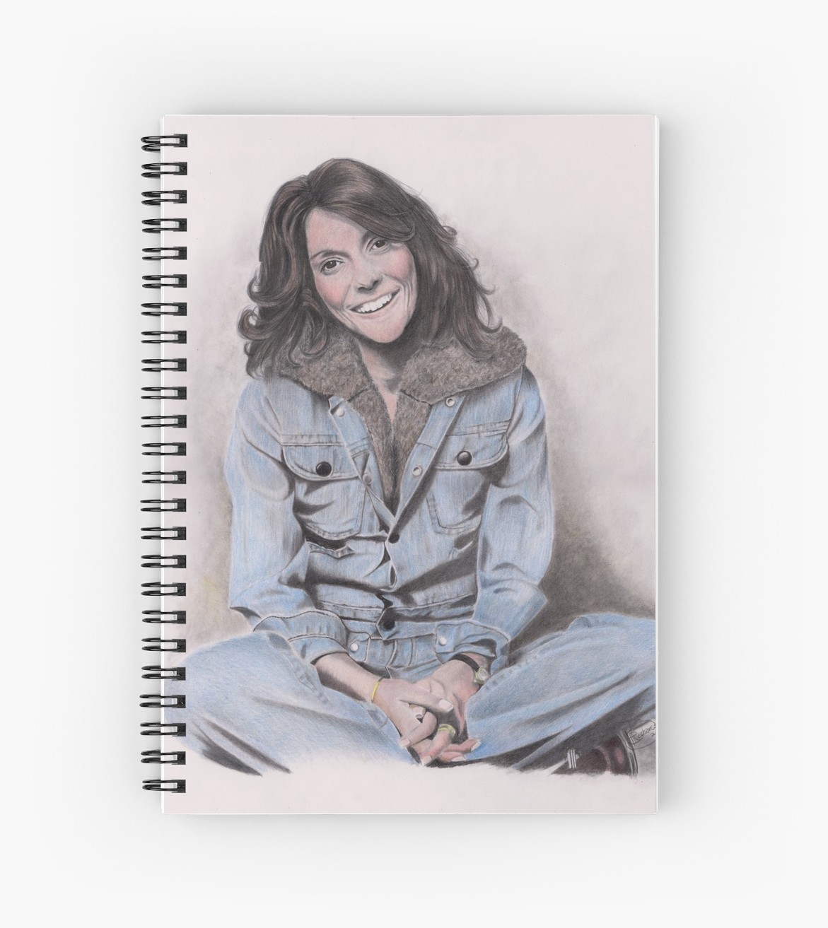 1171x1313 Karen Carpenter Tinted Graphite Drawing Spiral Notebooks By