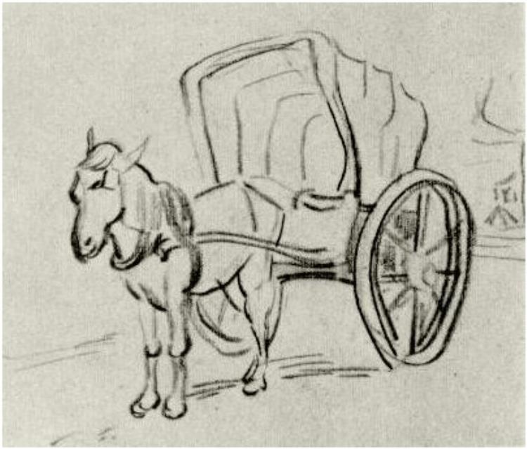 750x639 Carriage By Vincent Van Gogh