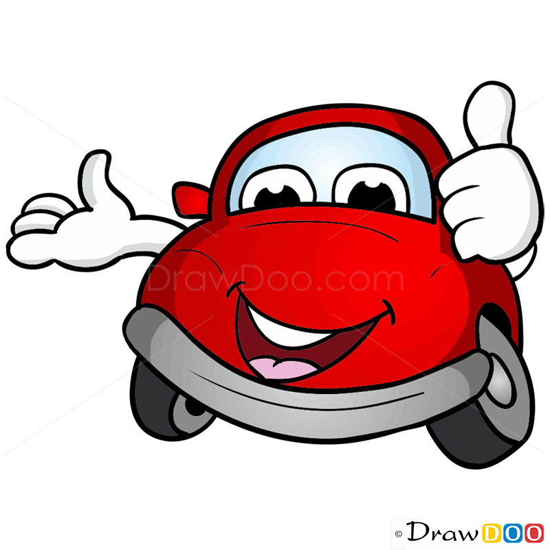 800x800 How To Draw Little Red Car, Cartoon Cars