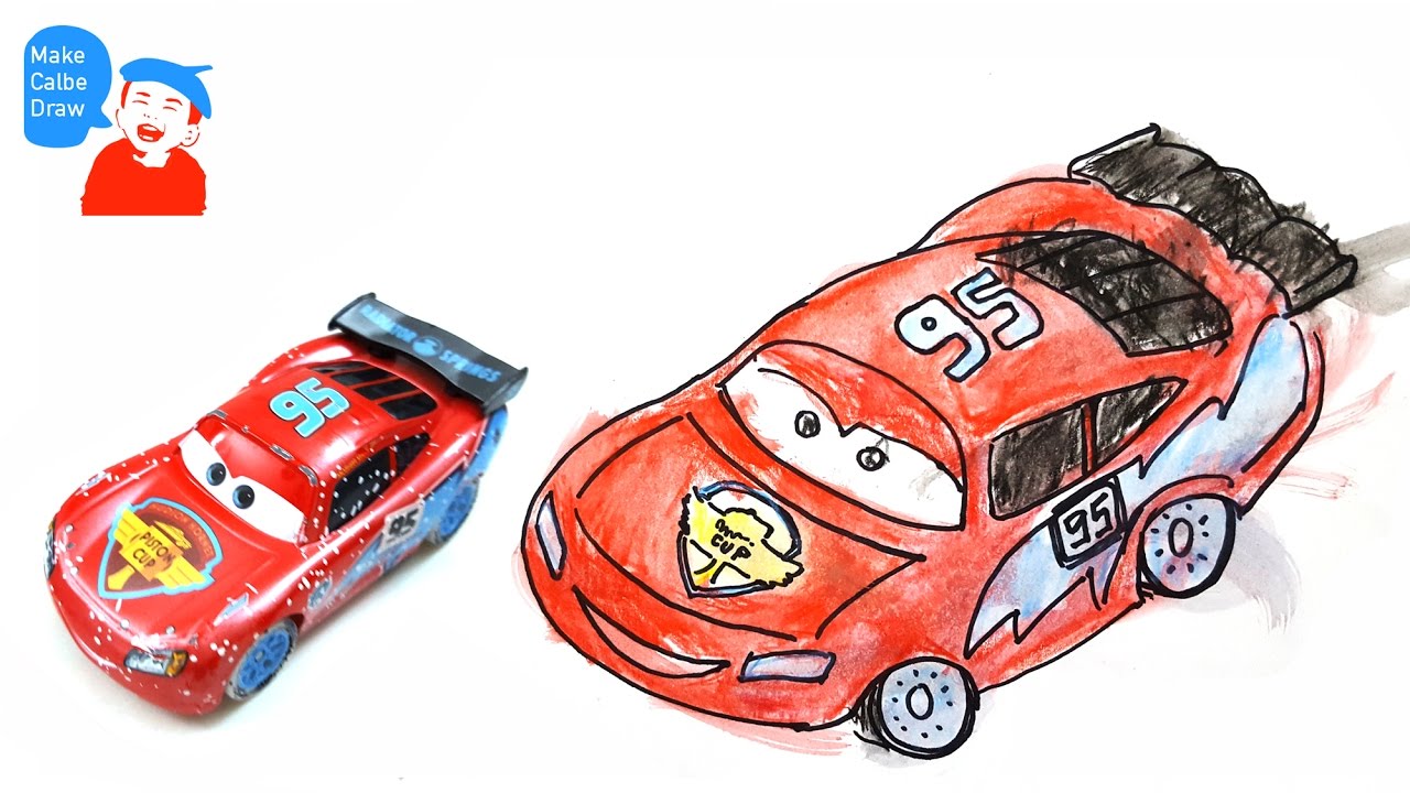 1280x720 Lightning Mcqueen Drawing For Kids With Cars Disney Lightning