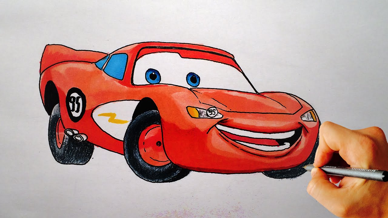 1280x720 How To Draw Lighting Mcqueen From Cars Drawing Tutorial