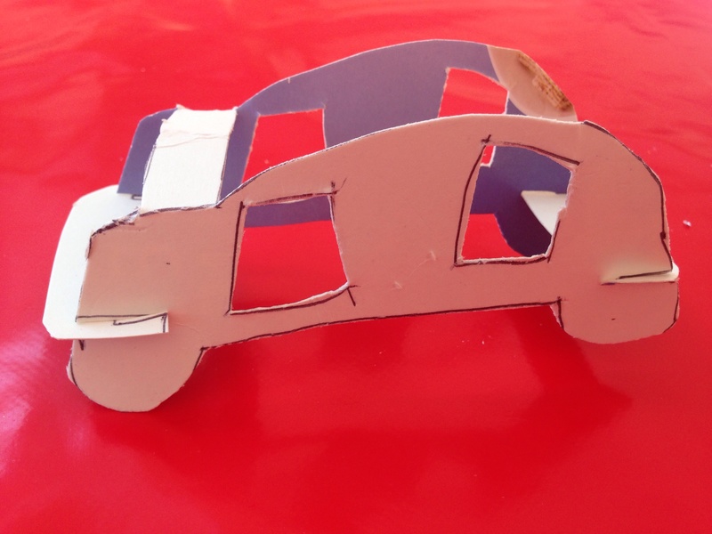 800x600 3d Cardboard Car