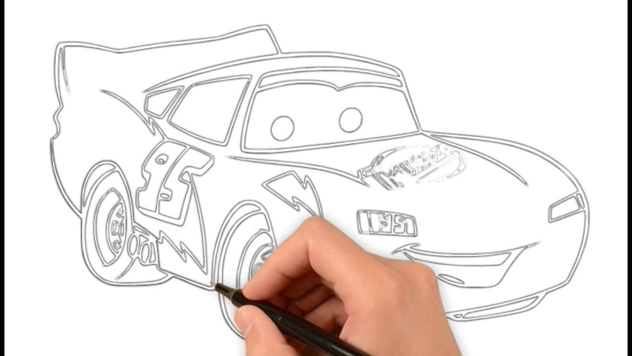 1280x720 How To Draw Cars 3 Lightning Mcquenn Coloring Pages Kit Art