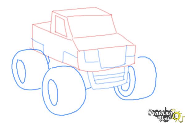 600x400 How To Draw A Monster Truck Step By Step