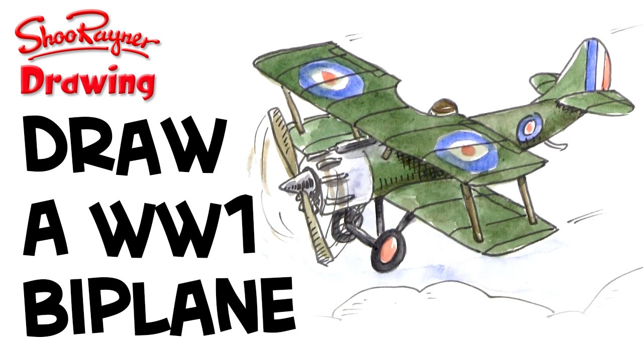 1280x720 How To Draw A Wwi Biplane