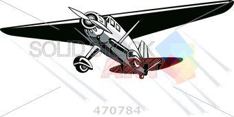 340x170 Stock Illustration Of Cartoon Drawing Of 1930s Topwing Airplane