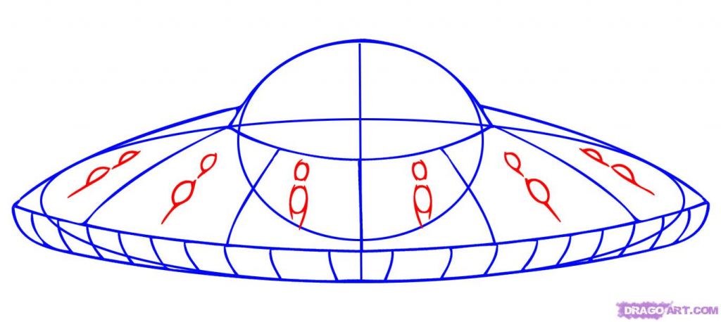 1024x458 How To Drawlien Spaceship How To Draw Cartoonlien In