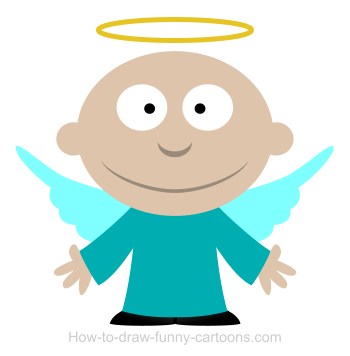 350x356 An Angel Cartoon