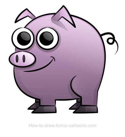 420x462 Pig Drawing (Sketching + Vector)