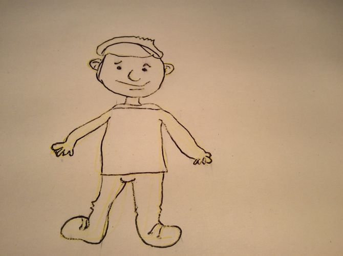 670x500 How To Draw A Cartoon Man 15 Steps (With Pictures)