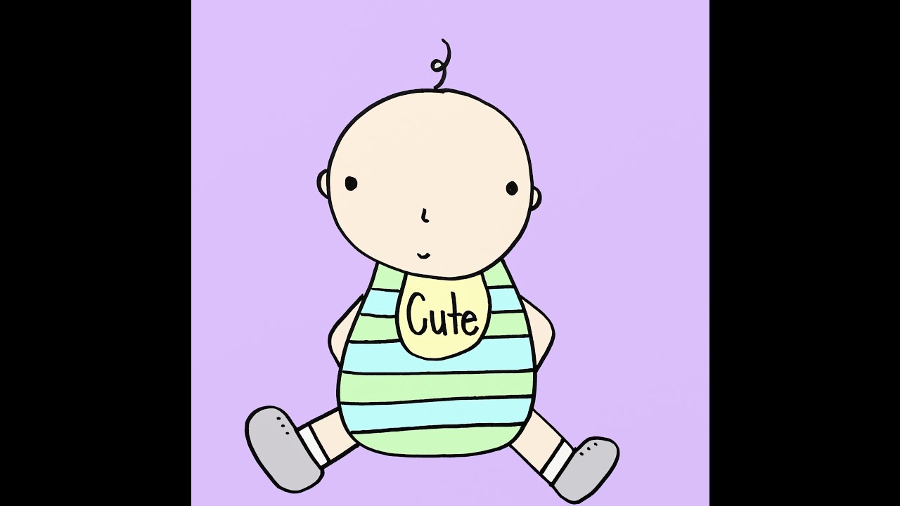 1280x720 Free Drawing Lesson How To Draw A Cartoon Baby For Beginning