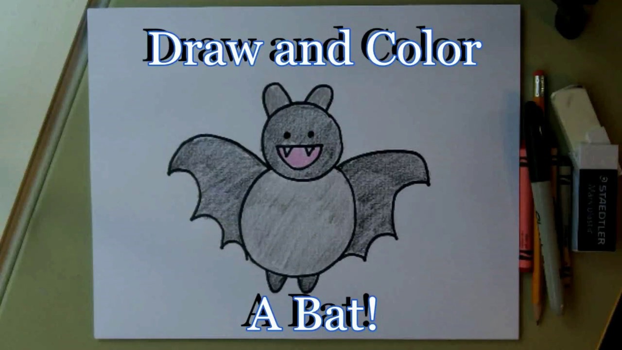 1280x720 How To Draw A Cartoon Bat! Easy Step By Step= For Kids