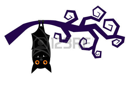 450x300 Simplified Vampire Bat Cartoon Halloween Vector Drawing Art