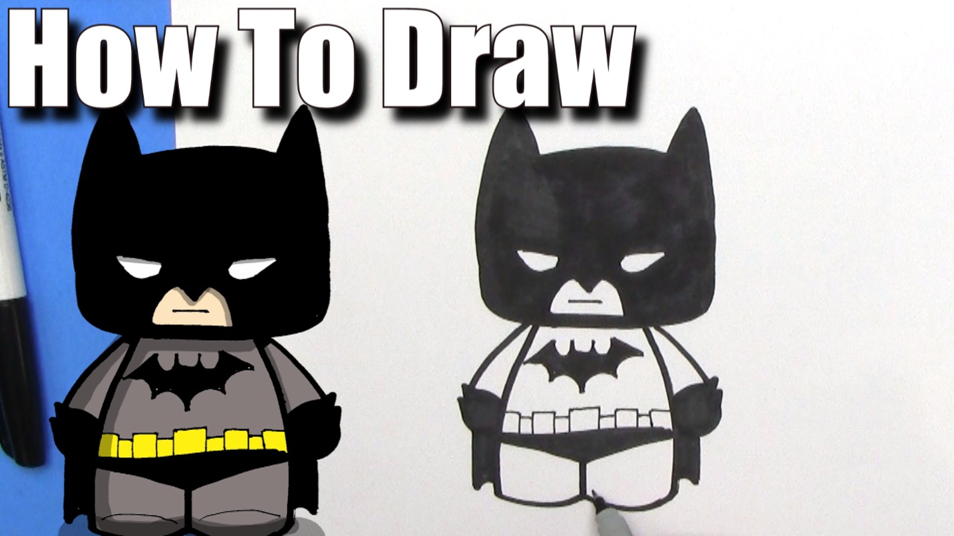 1920x1080 How To Draw A Cute Cartoon Batman
