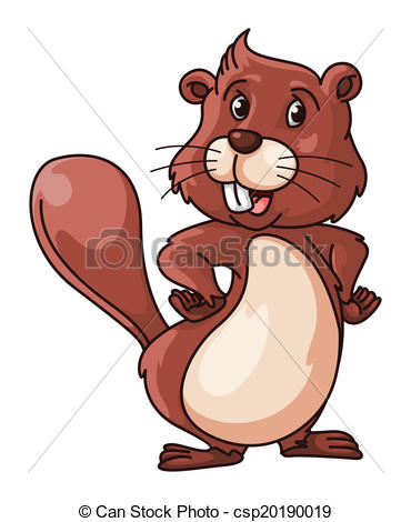 370x470 Beaver Cartoon Illustration Vector Clip Art