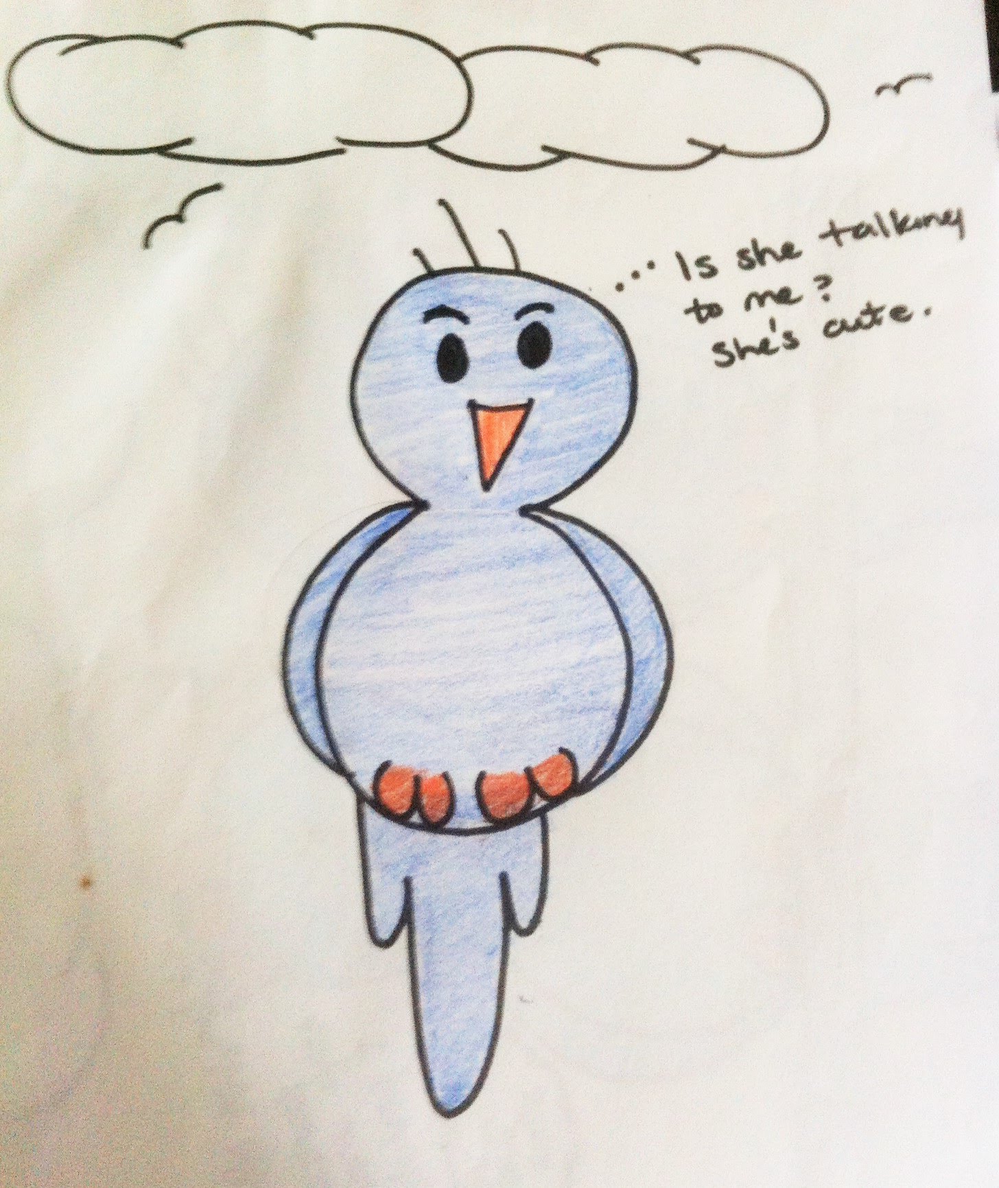 1456x1731 How To Draw A Cartoon Bird. Easy Steps (Part 1)