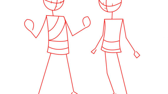 570x320 Drawing Cartoon Bodies Cartoon Bird's Body Step By Step Number 13