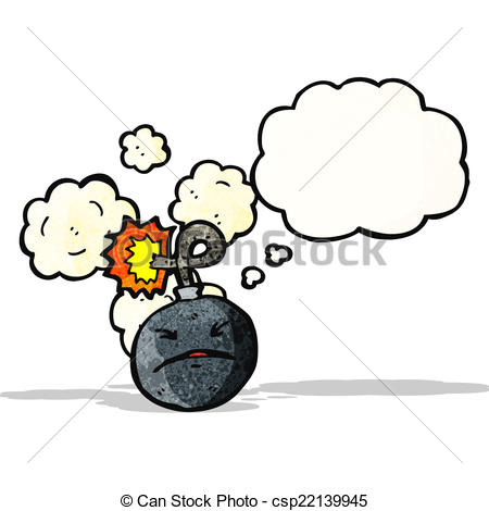 450x470 Cartoon Bomb With Face Eps Vector