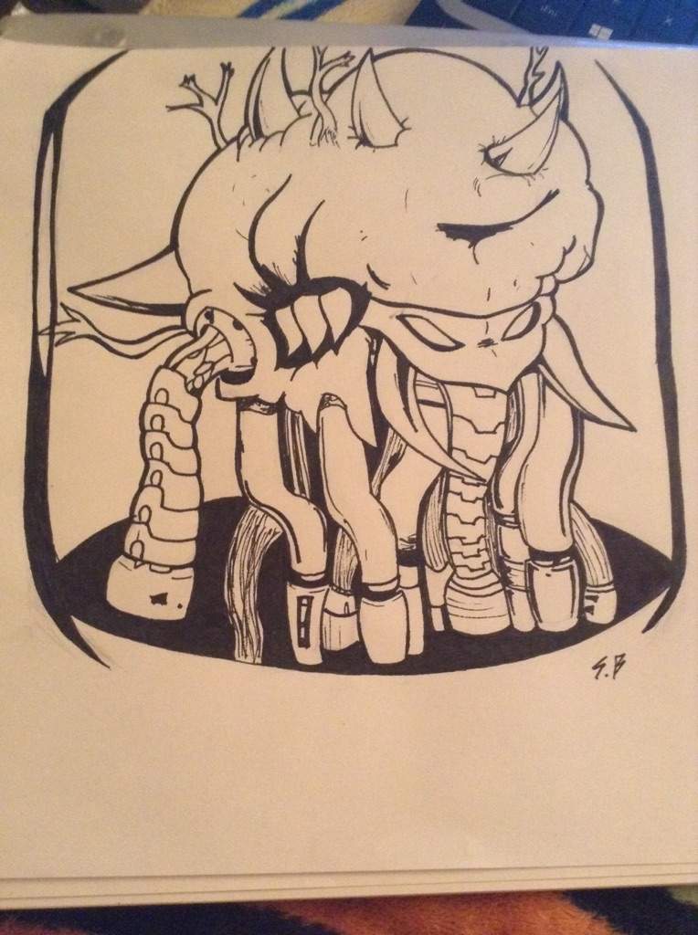 764x1024 Mother Brain Drawing. Metroid Amino