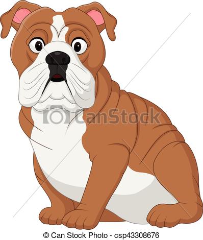 398x470 Vector Illustration Of Cartoon Bulldog Sitting Vectors