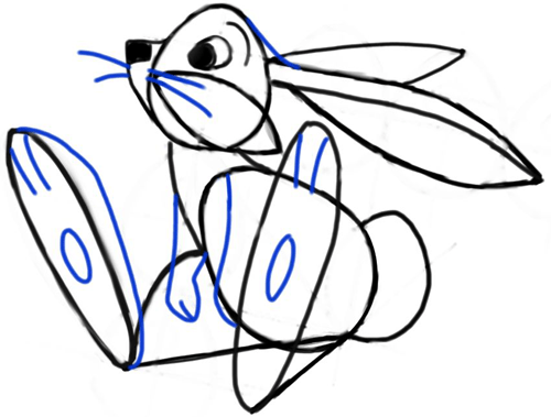 500x379 How To Draw Cartoon Bunny Rabbits And Hares With Simple Step By