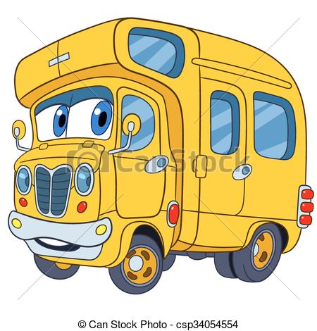 450x470 Cute Cartoon School Bus. Cute And Funny Childish Cartoon