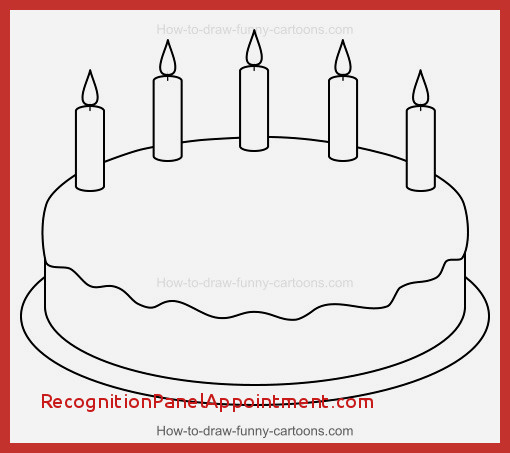 510x453 Beautiful Simple Birthday Cake Drawing