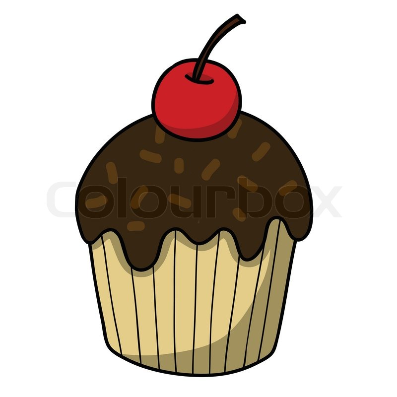 800x800 Cartoon Cake Hand Drawing Vector Stock Vector Colourbox