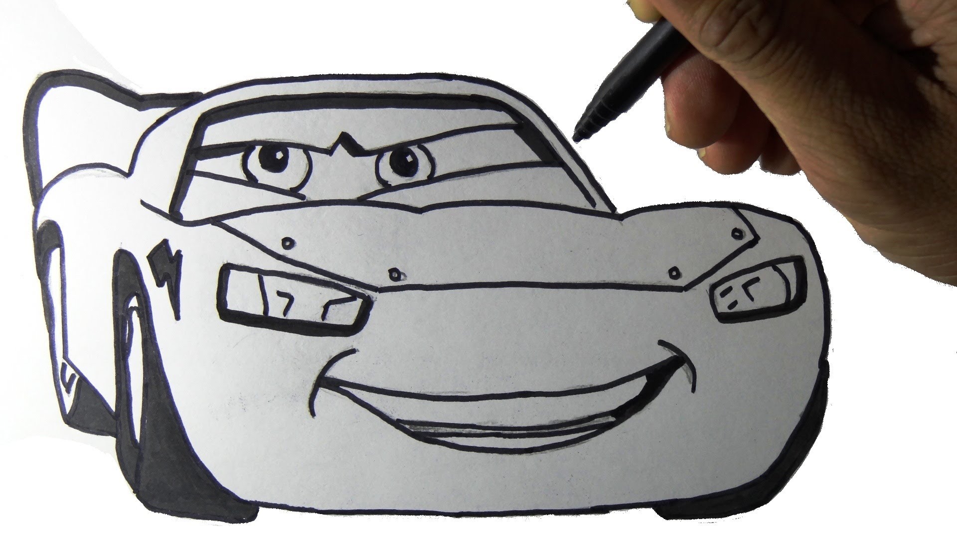 1920x1080 How To Draw A Car Lightning Mcqueen Cartoon