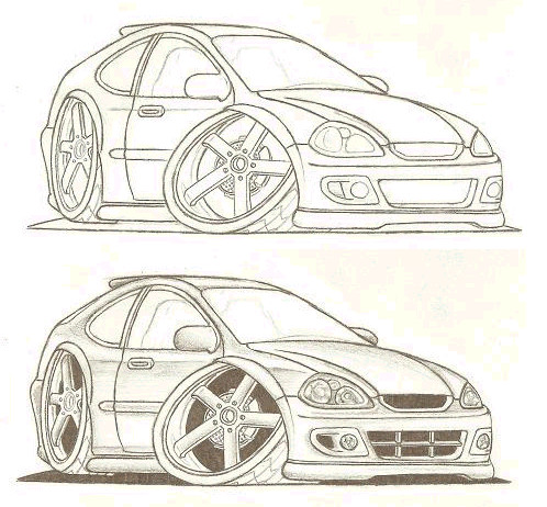 498x462 Civic Hatchback Cartoon Car By Jordanp23