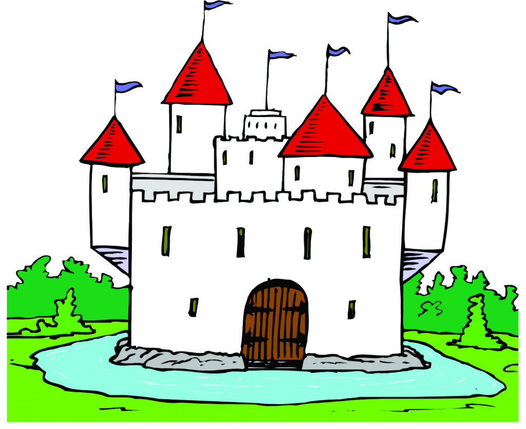 1024x836 Cartoon Castle Drawing How To Draw Castle For Kids