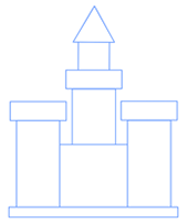 170x202 Cartoon Castle Step By Step Drawing Lesson