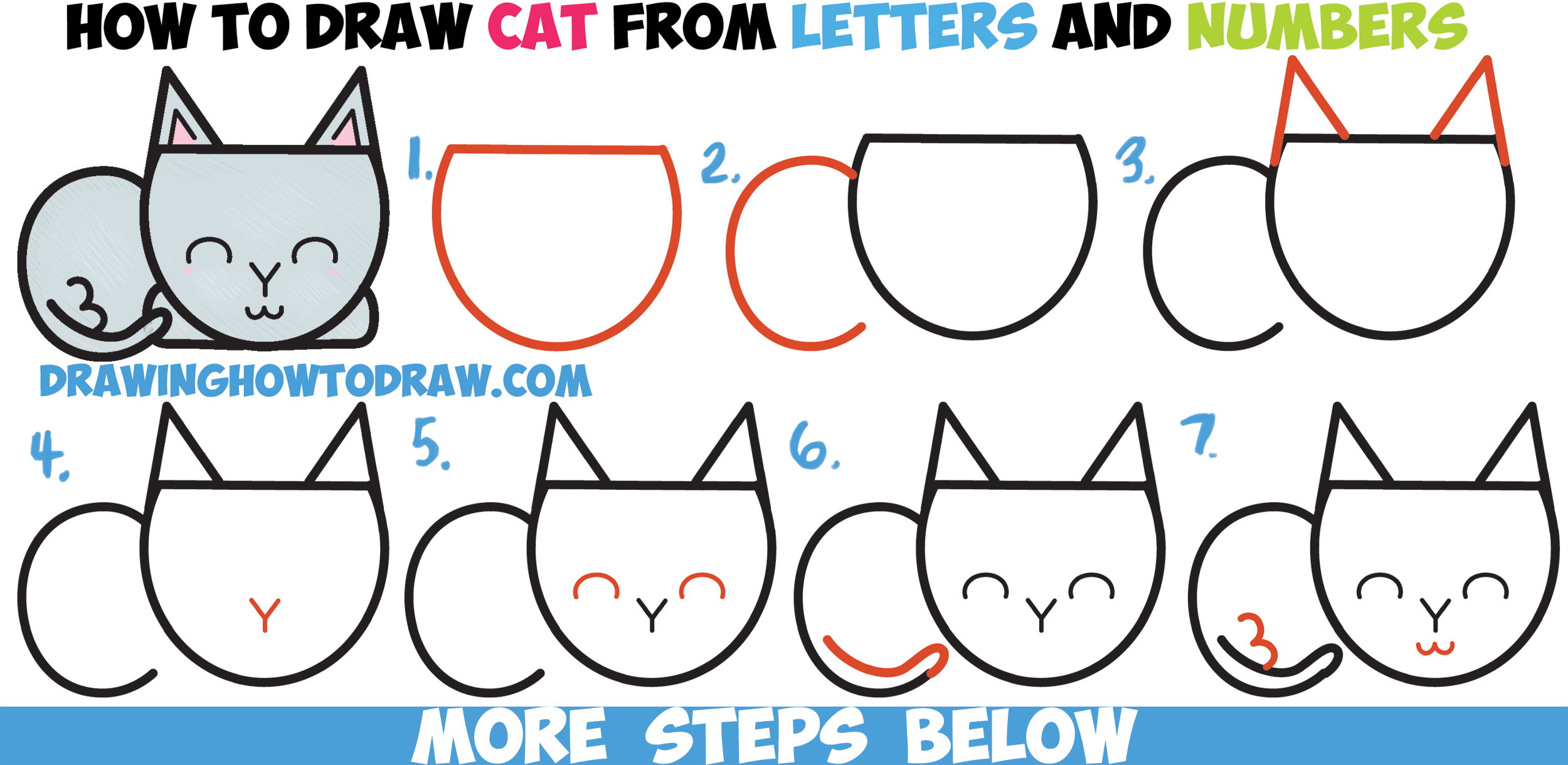 How cat. How to draw a Cat Step by Step. Popcat рисунок легко. Cat for Kids to draw. How to draw cute Cats.