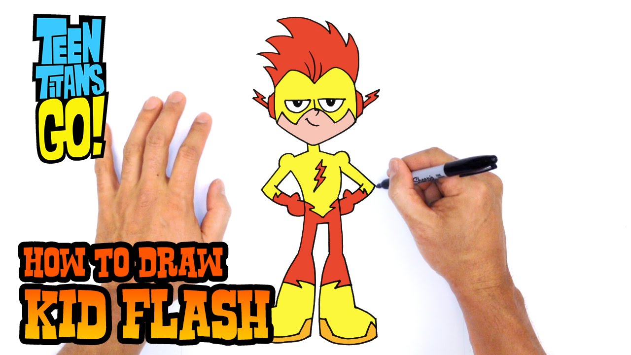 1280x720 How To Draw Kid Flash Teen Titans Go