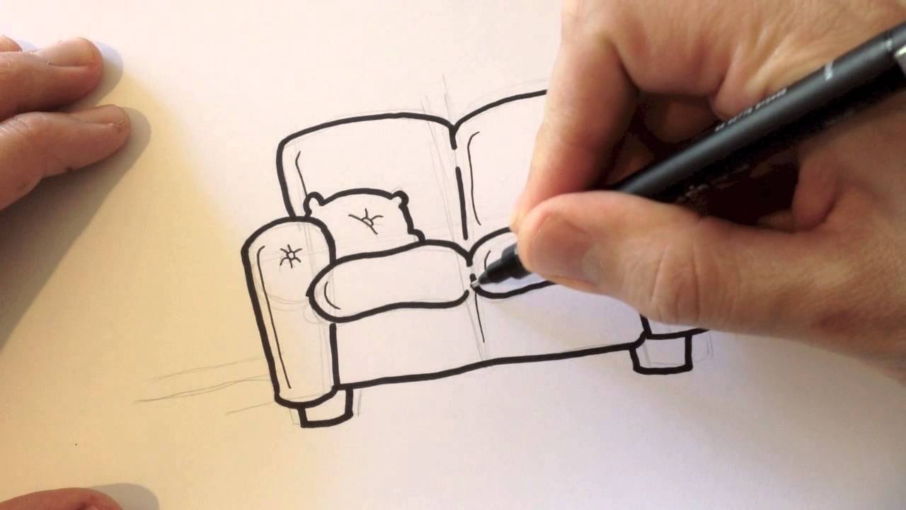 1280x720 Drawing A Cartoon Couch