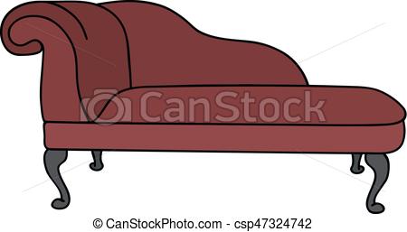 450x257 Retro Red Divan. Hand Drawing Of A Historical Dark Red Sofa Eps