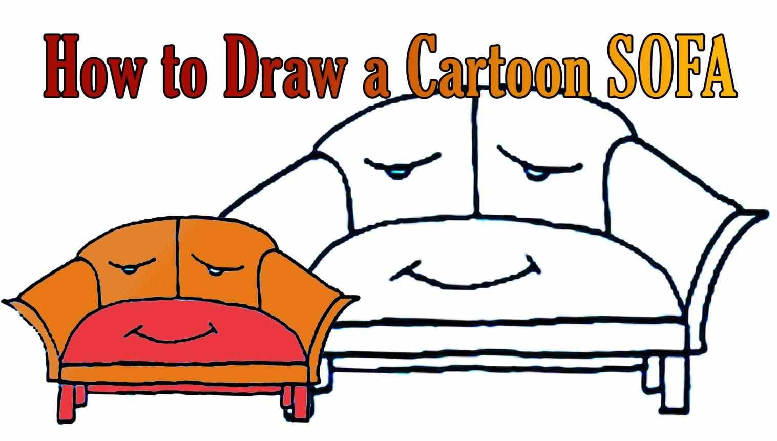 1517x861 Sofa Easy Sofa Drawing Couch Pencil And In Color How To Draw