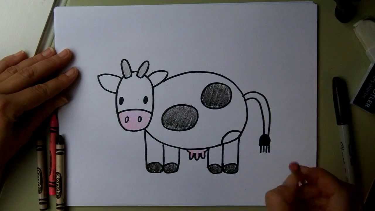 1280x720 How To Draw A Cow